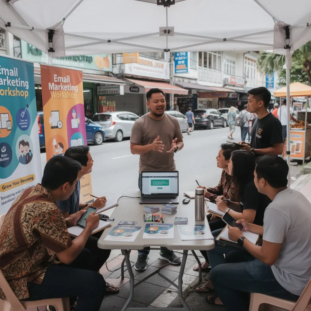An illustration of various email icons symbolizing automated campaign workflows.